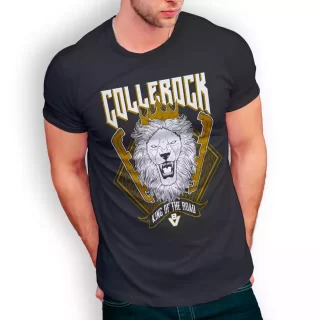 T-shirt collerock con leone V8